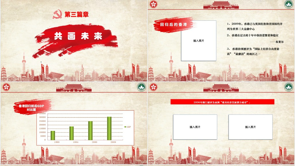 庆祝香港和澳门回归祖国22周年PPT党课 庆祝香港和澳门回归祖国22周年PPT党课