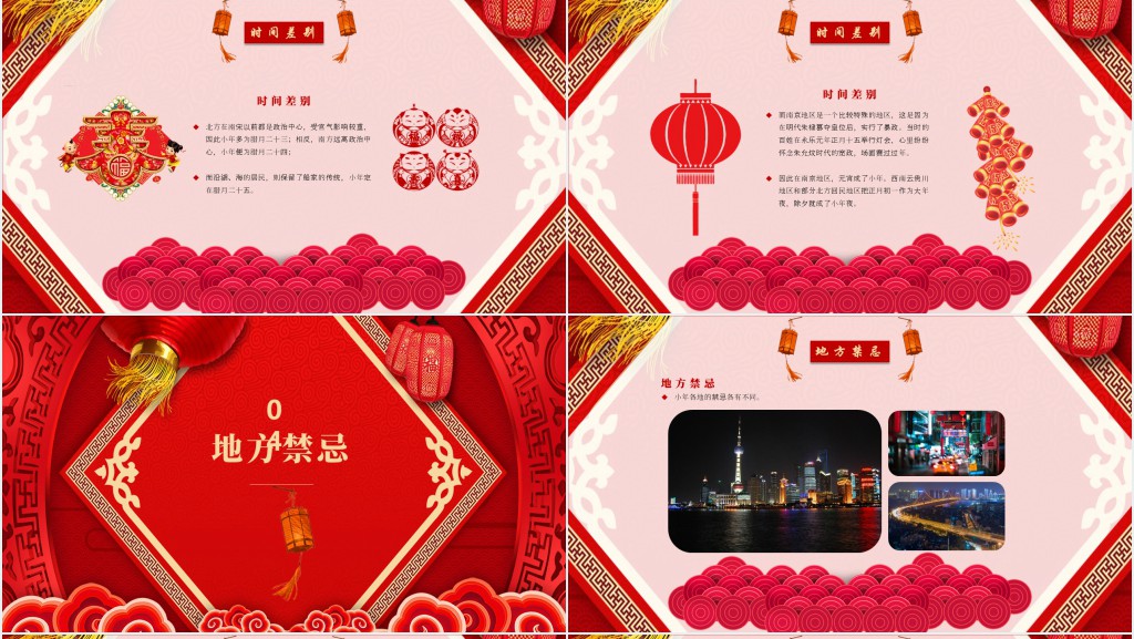 春节除夕小年的习俗PPT模板