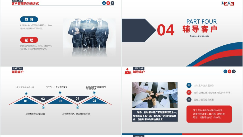 客户管理技巧企业培训PPT模板