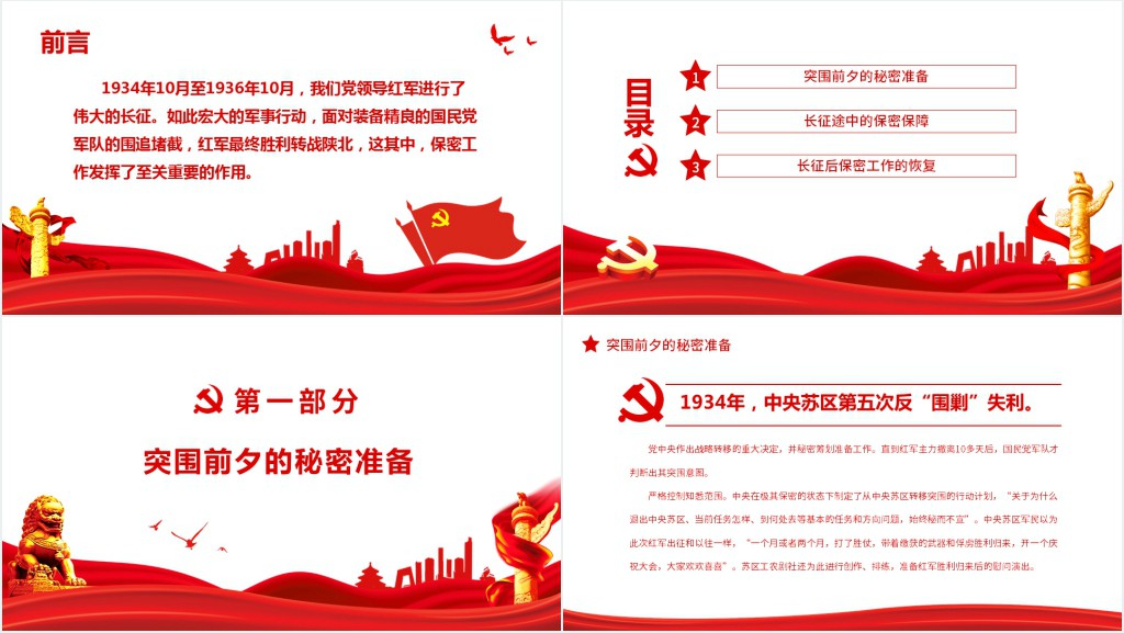 党史上的保密印记党在长征前后的保密工作党员培训保密专题PPT党课 党史上的保密印记党在长征前后的保密工作党员培训保密专题PPT党课
