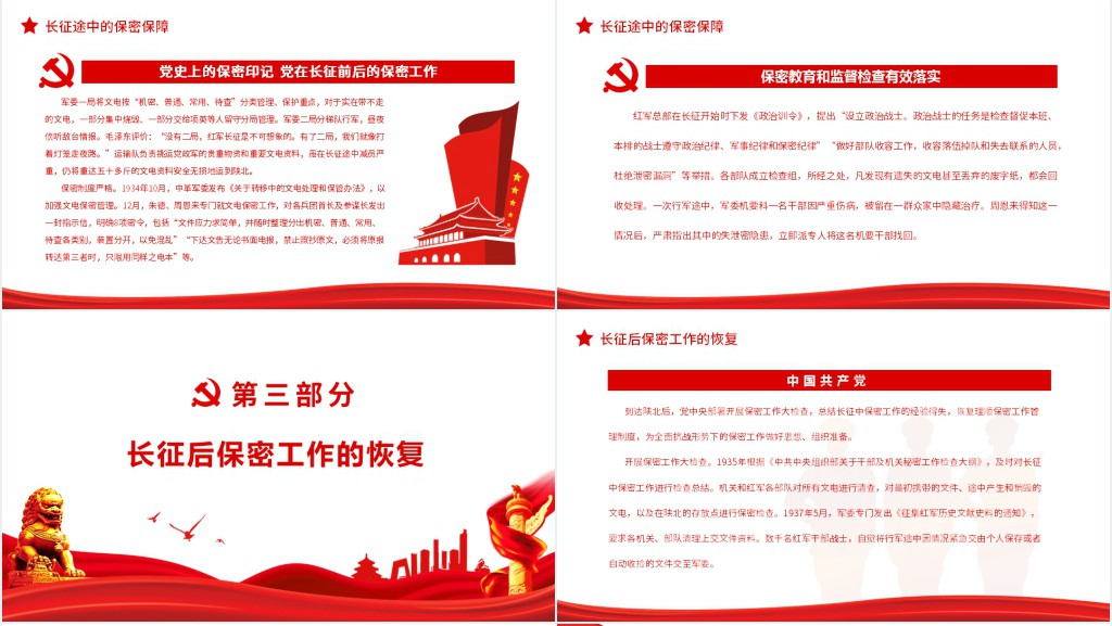 党史上的保密印记党在长征前后的保密工作党员培训保密专题PPT党课 党史上的保密印记党在长征前后的保密工作党员培训保密专题PPT党课