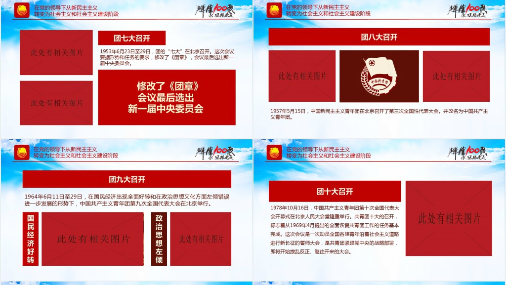 庆建团百年学团史知识PPT党课