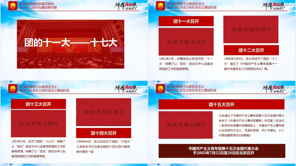 庆建团百年学团史知识PPT党课