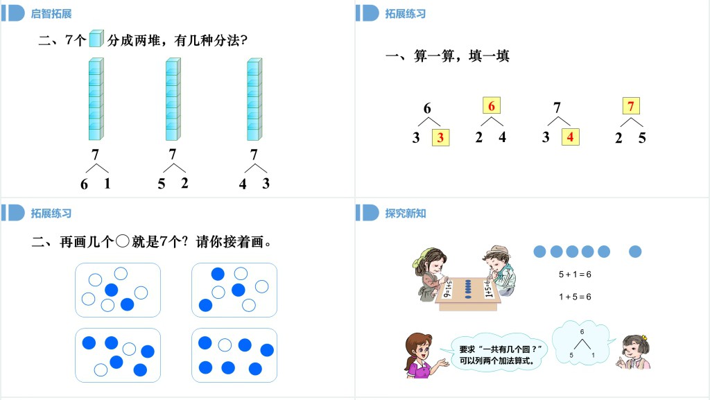人教版小学一年级数学上册第五课第一课时:6~10的认识和加减法——6和7PPT课件 人教版小学一年级数学上册第五课第一课时:6~10的认识和加减法——6和7PPT课件