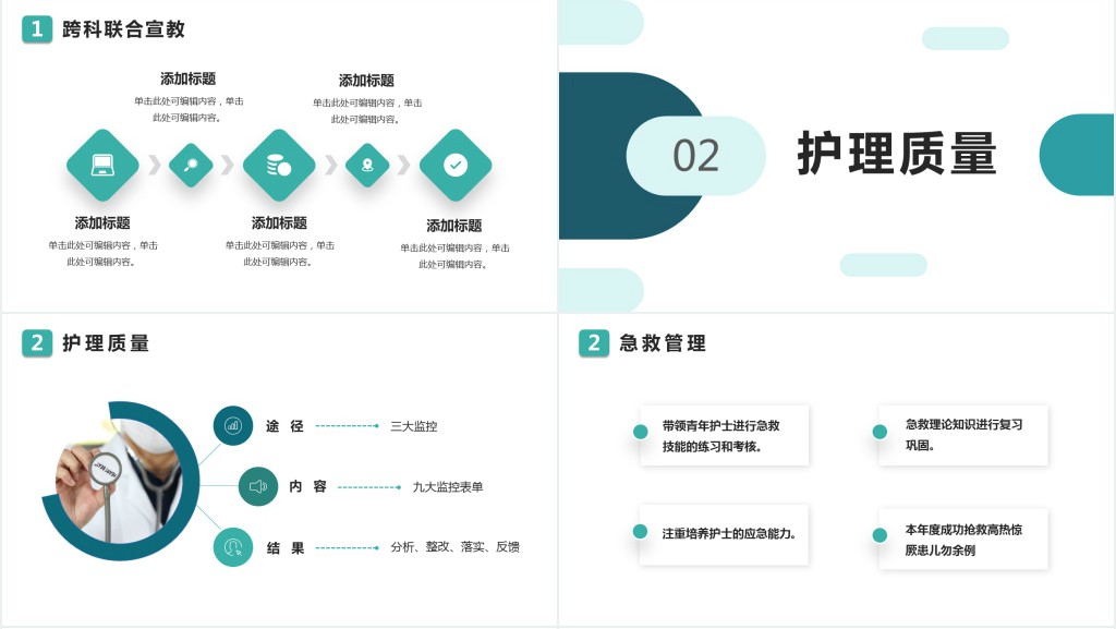 任职科室护士长述职报告PPT模板 任职科室护士长述职报告PPT模板