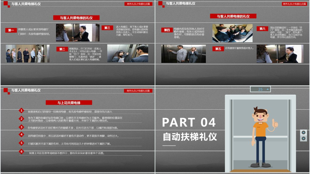 电梯礼仪培训形体礼仪培训PPT模板 电梯礼仪培训形体礼仪培训PPT模板