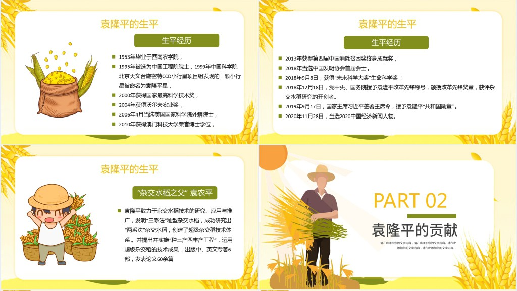 济天下精神永传传承杂交水稻之父—袁隆平PPT课件