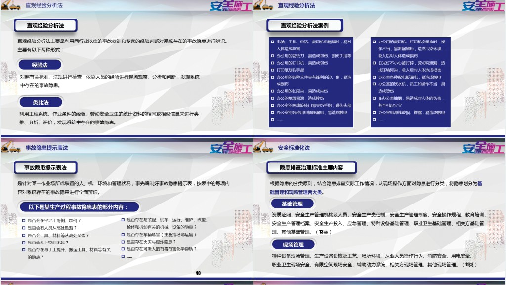 完整版企业安全培训安全隐患排查PPT模板