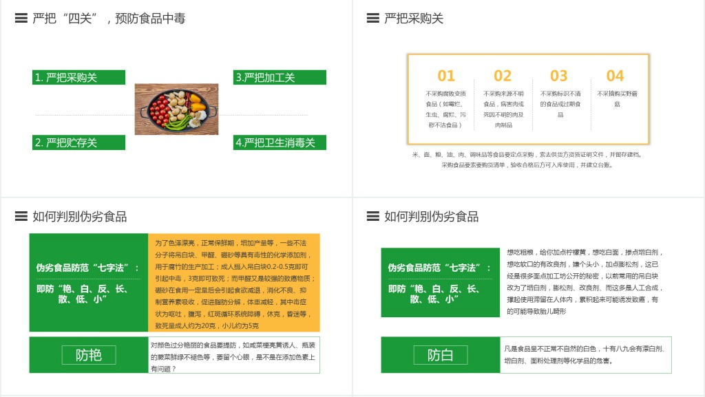 食品安全共享健康生活PPT模板