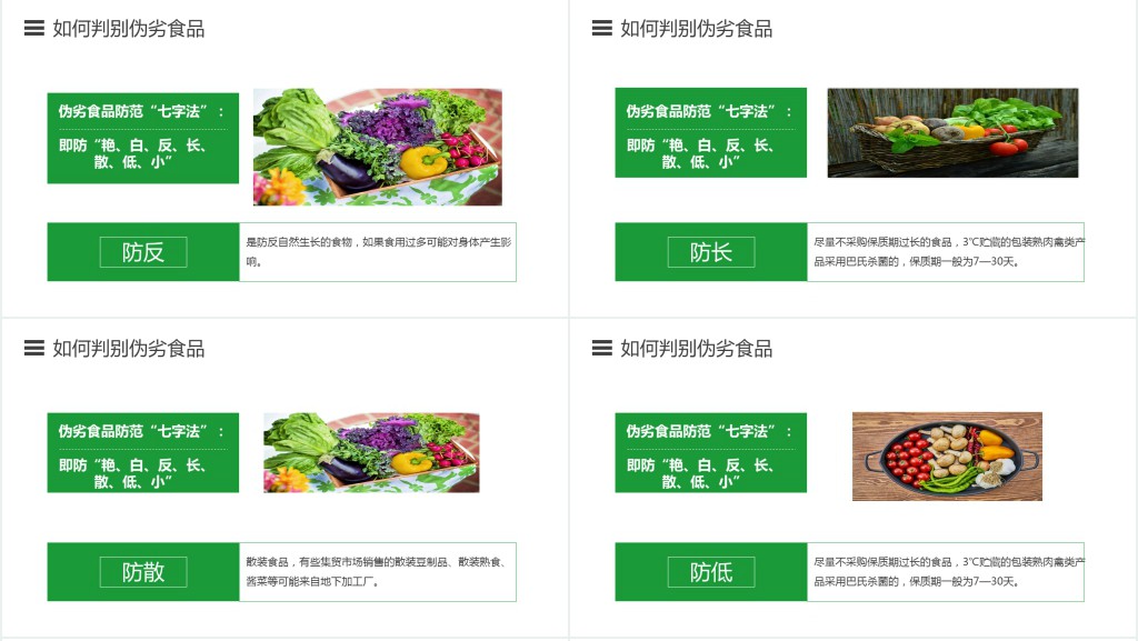 食品安全共享健康生活PPT模板