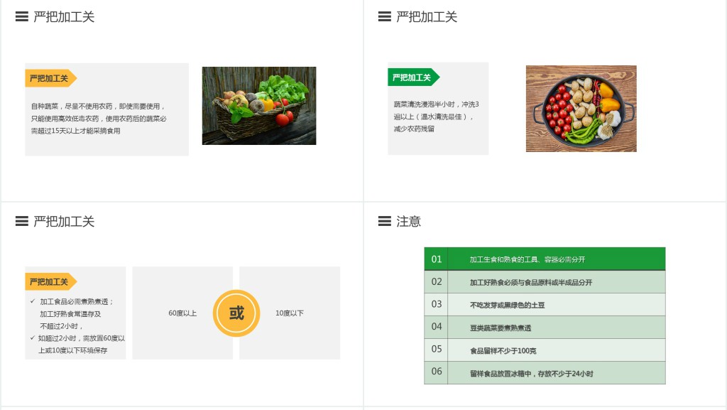 食品安全共享健康生活PPT模板