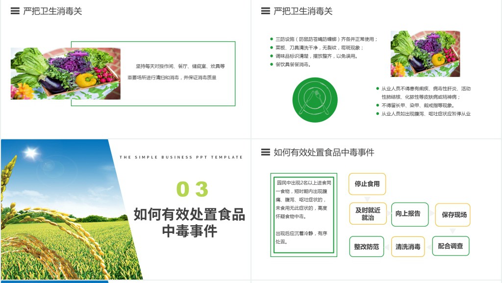 食品安全共享健康生活PPT模板