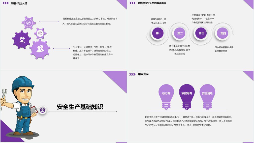 框架完整实用企业安全管理培训PPT模板