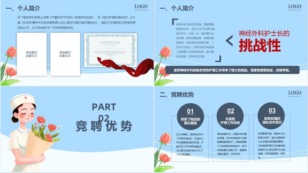 竞聘神经外科护士长演讲稿PPT模板 竞聘神经外科护士长演讲稿PPT模板
