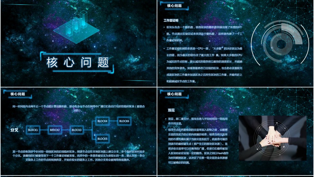 蓝色科技内容完整区块链简介PPT