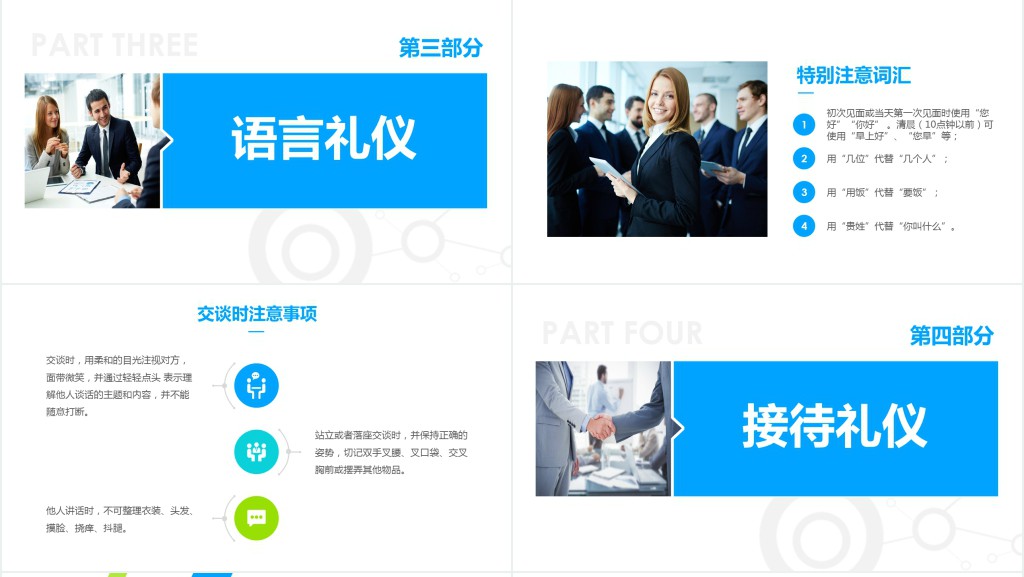 企业注重员工商务礼仪培训课程PPT课件