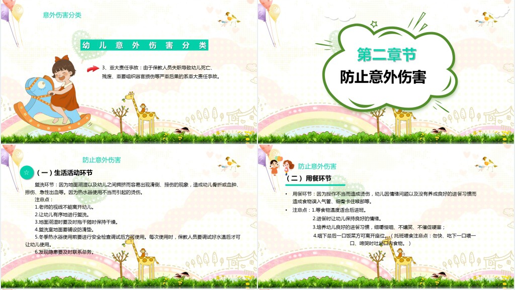 幼儿园意外伤害防范与处理PPT课件