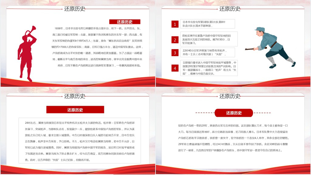 纪念卢沟桥事变PPT党课 纪念卢沟桥事变PPT党课