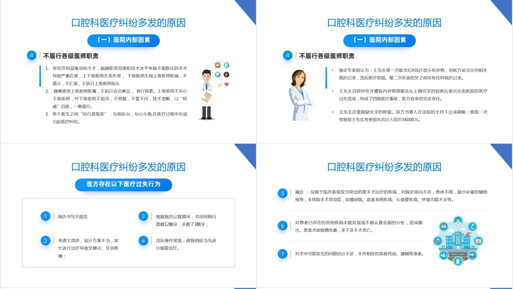 口腔科医患冲突纠纷沟通技巧PPT模板 口腔科医患冲突纠纷沟通技巧PPT模板