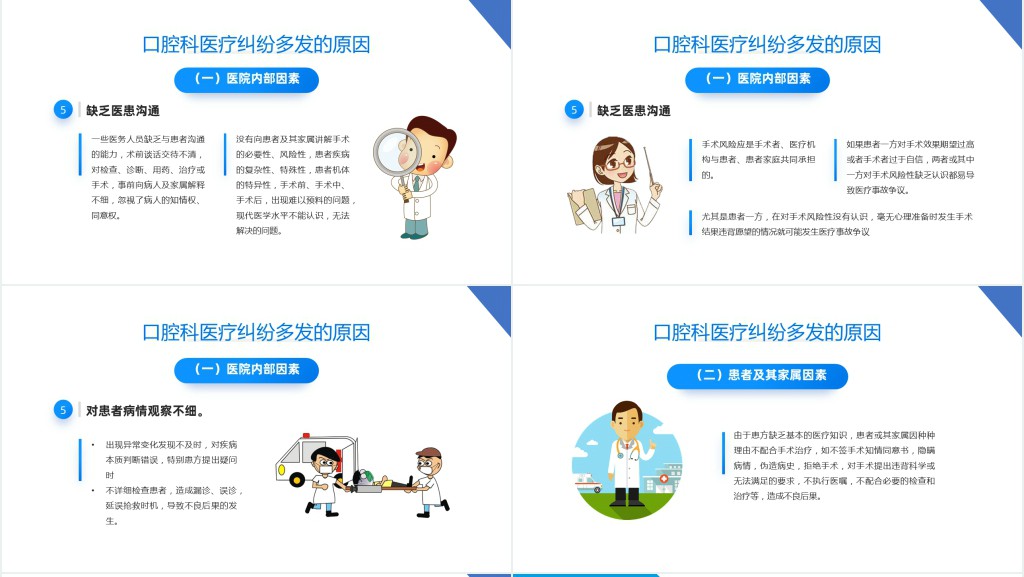 口腔科医患冲突纠纷沟通技巧PPT模板 口腔科医患冲突纠纷沟通技巧PPT模板