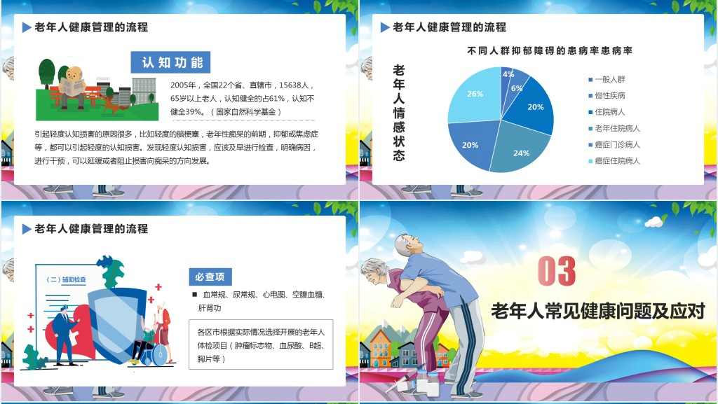 老年人健康知识宣传PPT模板 老年人健康知识宣传PPT模板