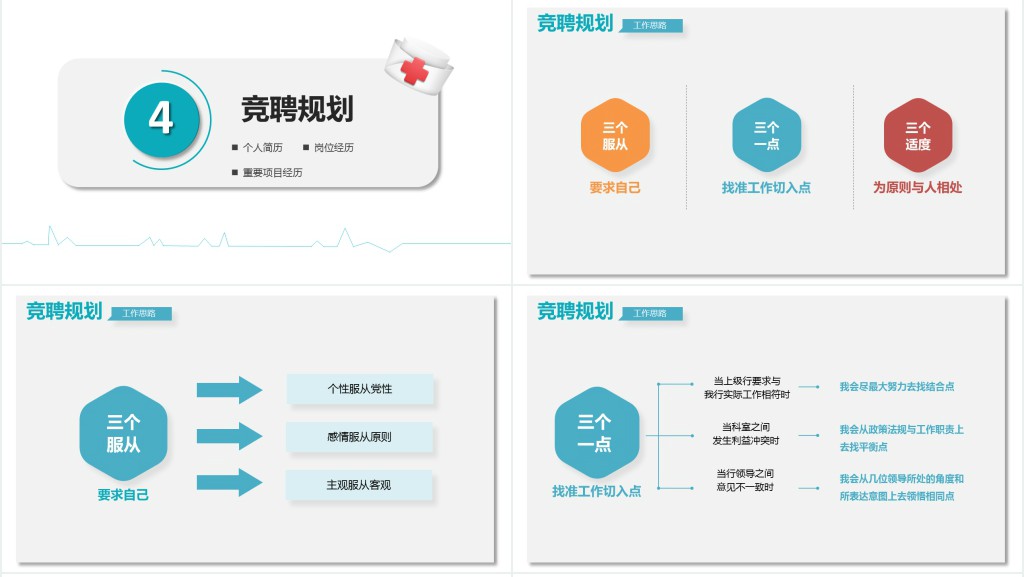 健康体检中心护士长竞聘稿PPT模板 健康体检中心护士长竞聘稿PPT模板