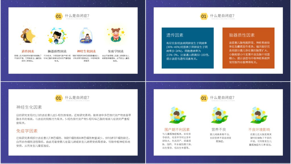 关爱自闭症儿童创意PPT模板 关爱自闭症儿童创意PPT模板