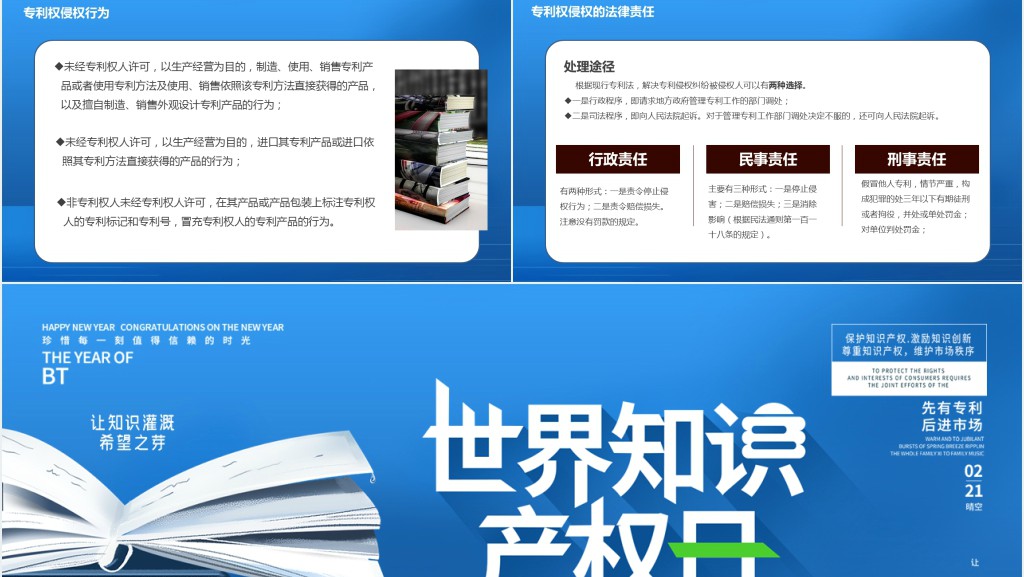 世界知识产权日宣传主题PPT模板 世界知识产权日宣传主题PPT模板