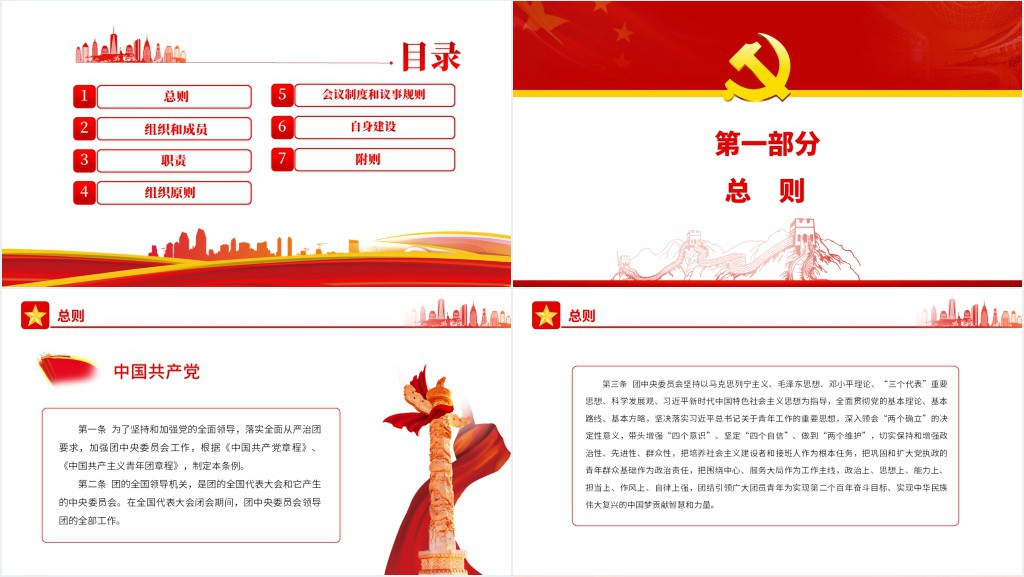 中国共产主义青年团中亚委员会工作条例PPT党课 中国共产主义青年团中亚委员会工作条例PPT党课