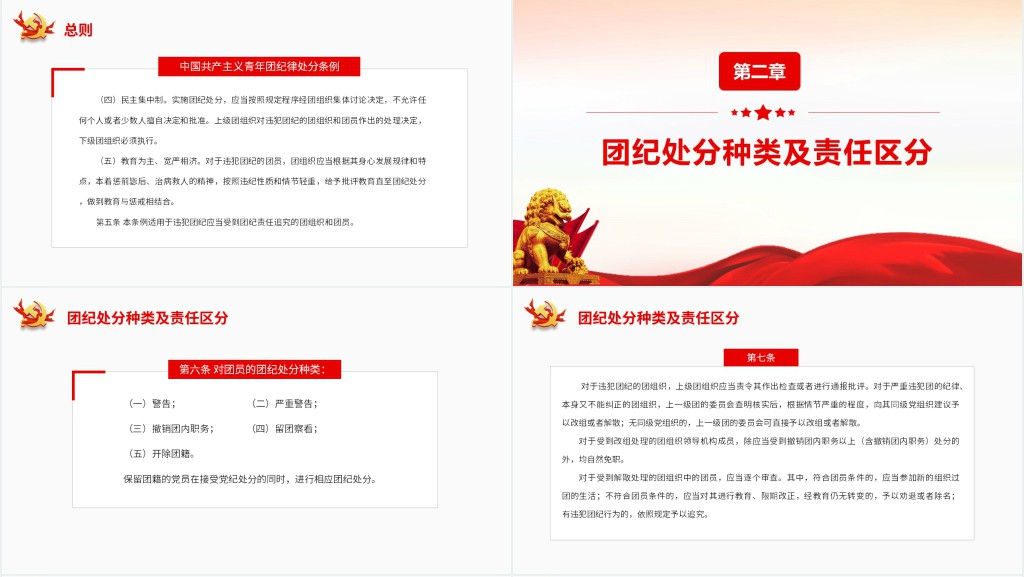 中国共产主义青年团纪律处分条例PPT党课 中国共产主义青年团纪律处分条例PPT党课