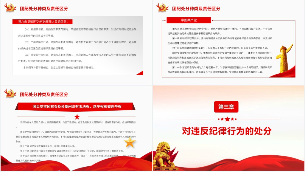 中国共产主义青年团纪律处分条例PPT党课 中国共产主义青年团纪律处分条例PPT党课