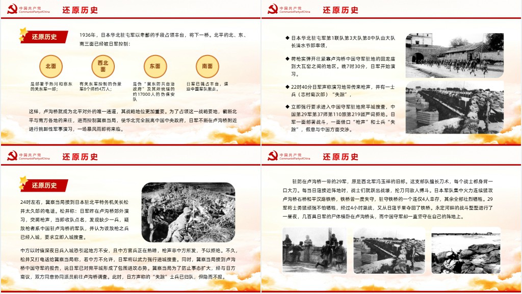 纪念卢沟桥事变铭记历史专题PPT党课 纪念卢沟桥事变铭记历史专题PPT党课
