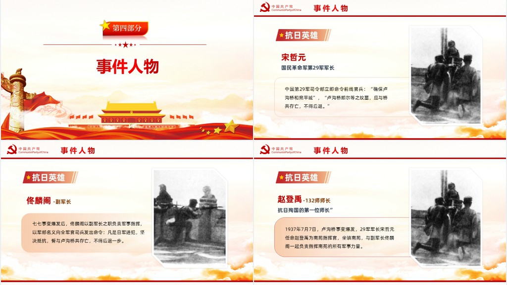 纪念卢沟桥事变铭记历史专题PPT党课 纪念卢沟桥事变铭记历史专题PPT党课