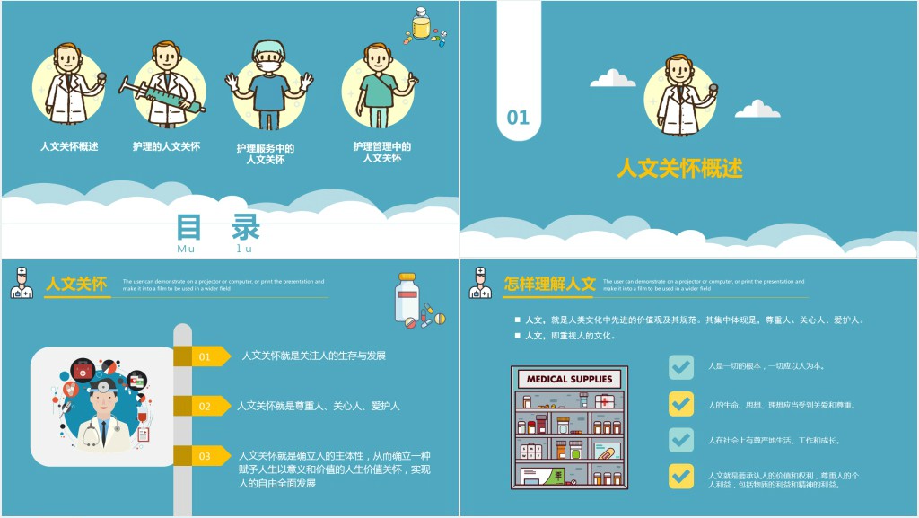 护理人文关怀的主要内容PPT模板 护理人文关怀的主要内容PPT模板