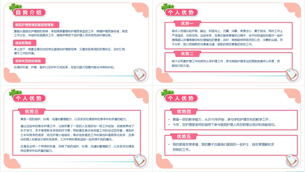 儿科急诊副护士长竞聘PPT模板 儿科急诊副护士长竞聘PPT模板