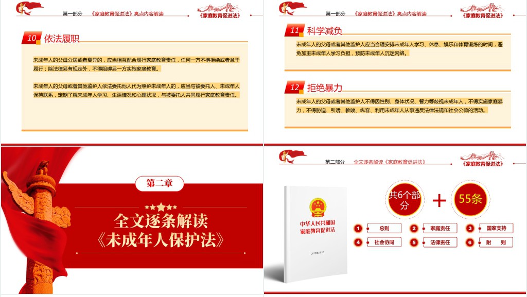 最新发布家庭教育促进法解读PPT党课 最新发布家庭教育促进法解读PPT党课