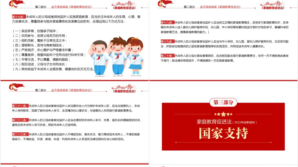 最新发布家庭教育促进法解读PPT党课 最新发布家庭教育促进法解读PPT党课