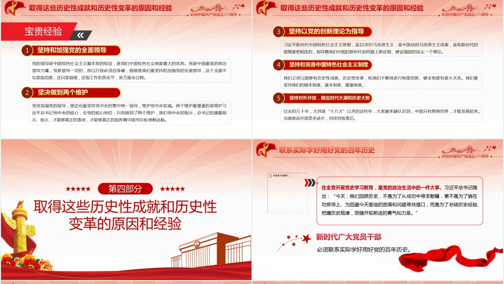 党的十八大以来的历史性成就和变革PPT党课 党的十八大以来的历史性成就和变革PPT党课