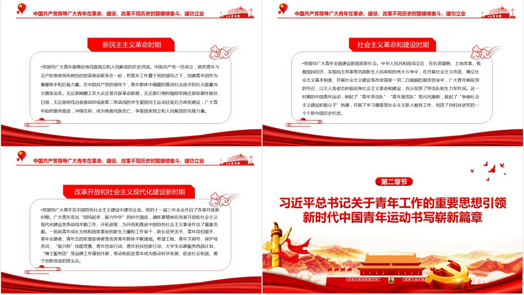 党领导中国青年运动的光辉历程PPT党课 党领导中国青年运动的光辉历程PPT党课