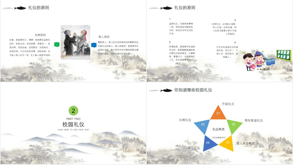 小学生校园文明礼仪教育教学PPT课件