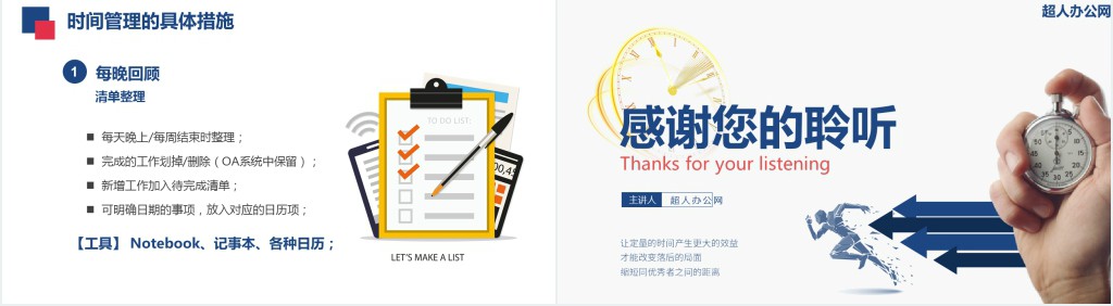 框架完整商务风企业员工团队时间管理技能培训课件PPT模板