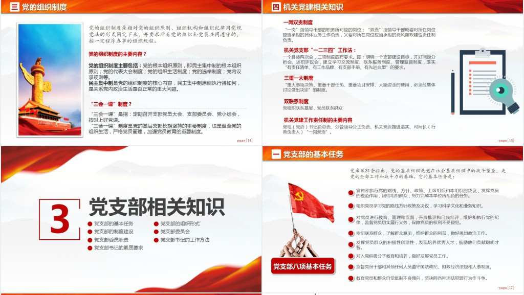 基层各党支部日常工作培训PPT党课