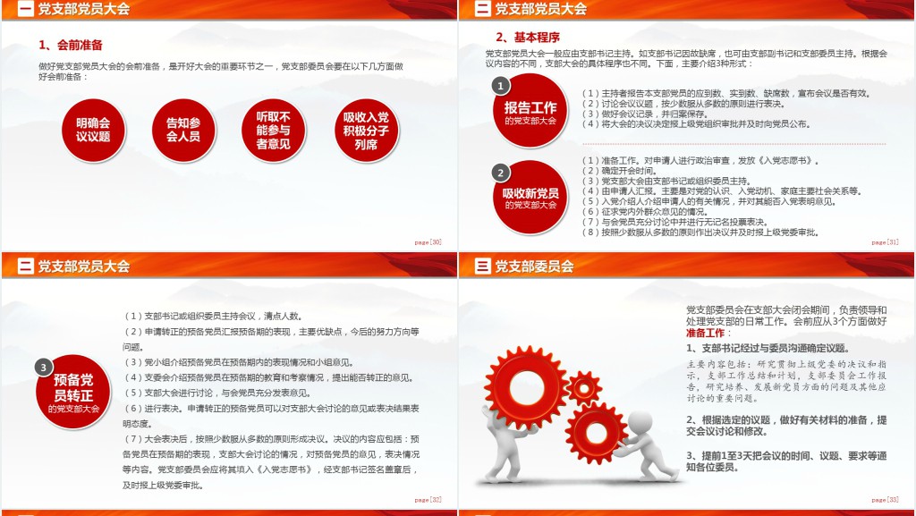 基层各党支部日常工作培训PPT党课