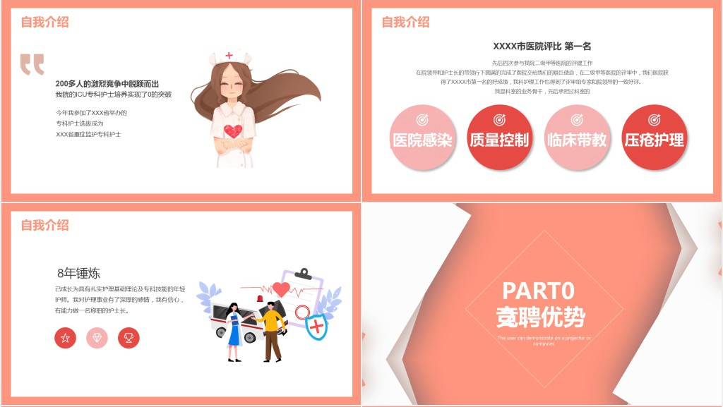 后备护士长竞聘报告PPT模板