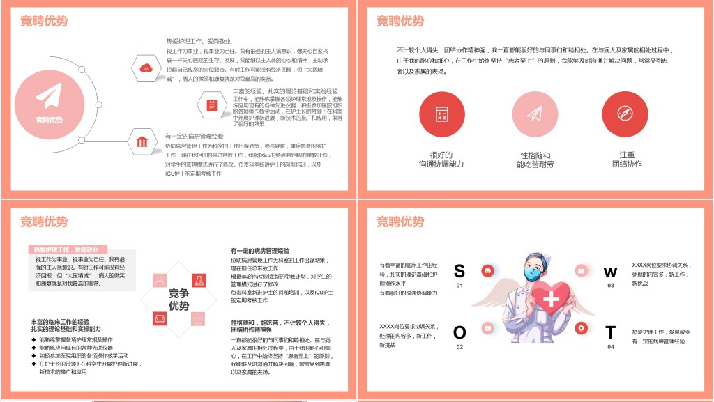 后备护士长竞聘报告PPT模板