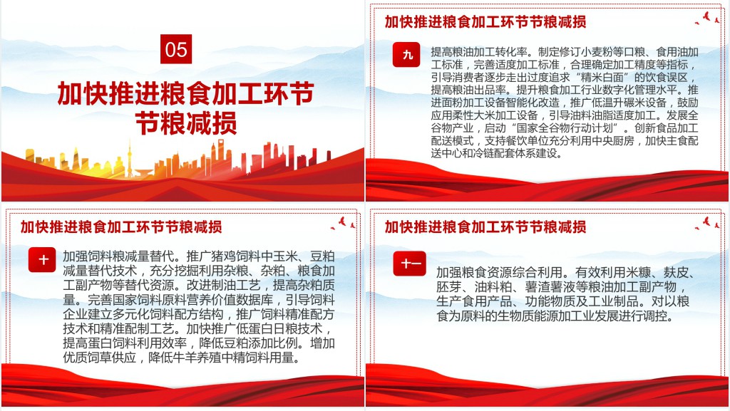 解读《粮食节约行动方案》PPT党课 解读《粮食节约行动方案》PPT党课