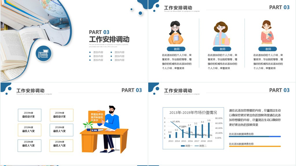 校园教师工作会议PPT简约时尚风校园教师工作会议教学任务总结课件