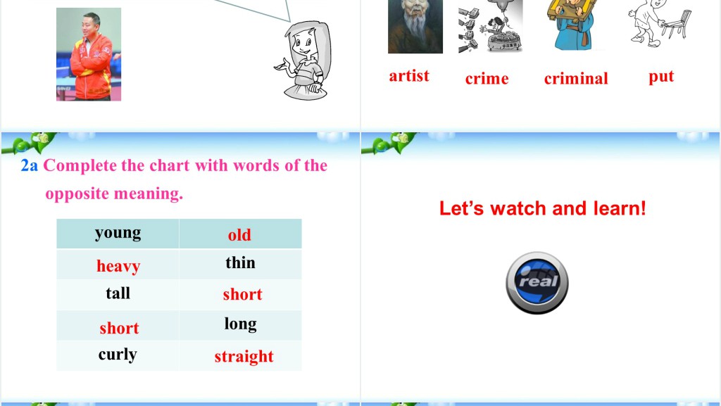What does he look like英语PPT课件 What does he look like英语PPT课件