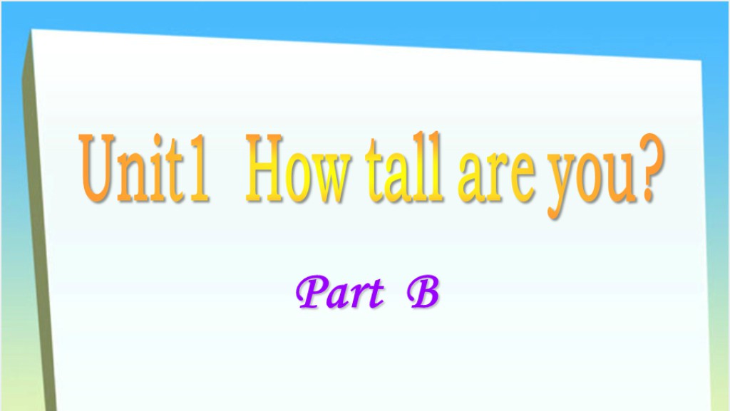 Unit1 How tall are you英语PPT课件截图