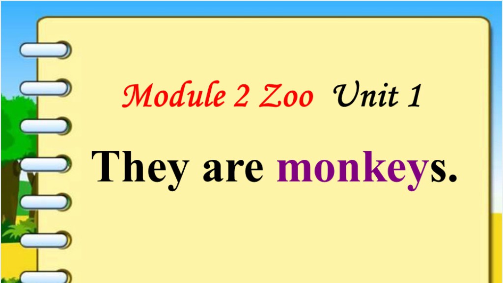 They are monkeys英语PPT课件截图